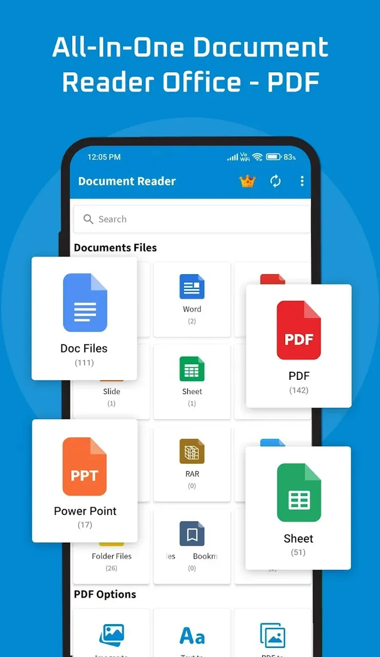 Capture d'écran de l'application Document Reader 2