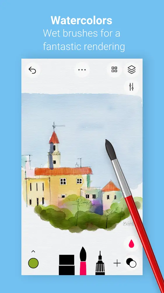 Capture d'écran d'aperçu de Tayasui Sketches 3