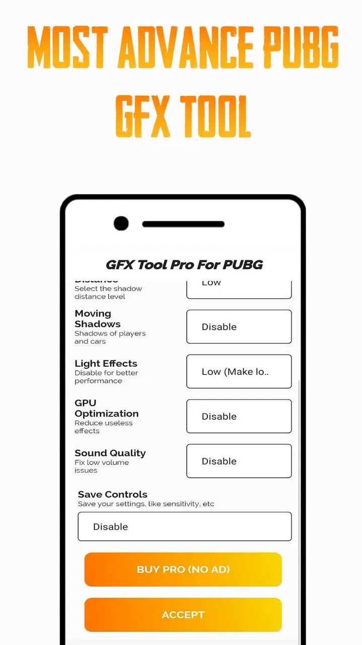 Capture d'écran 2 de GFX Tool PUBG Pro