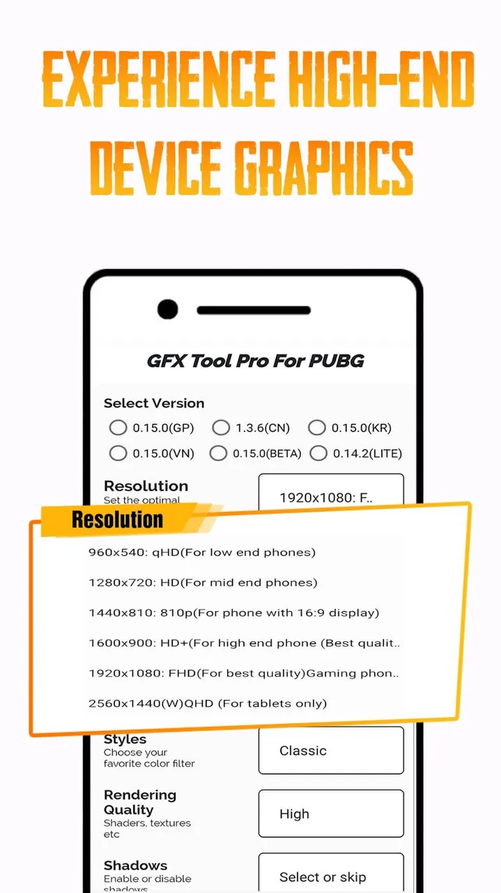 Capture d'écran 6 de GFX Tool PUBG Pro