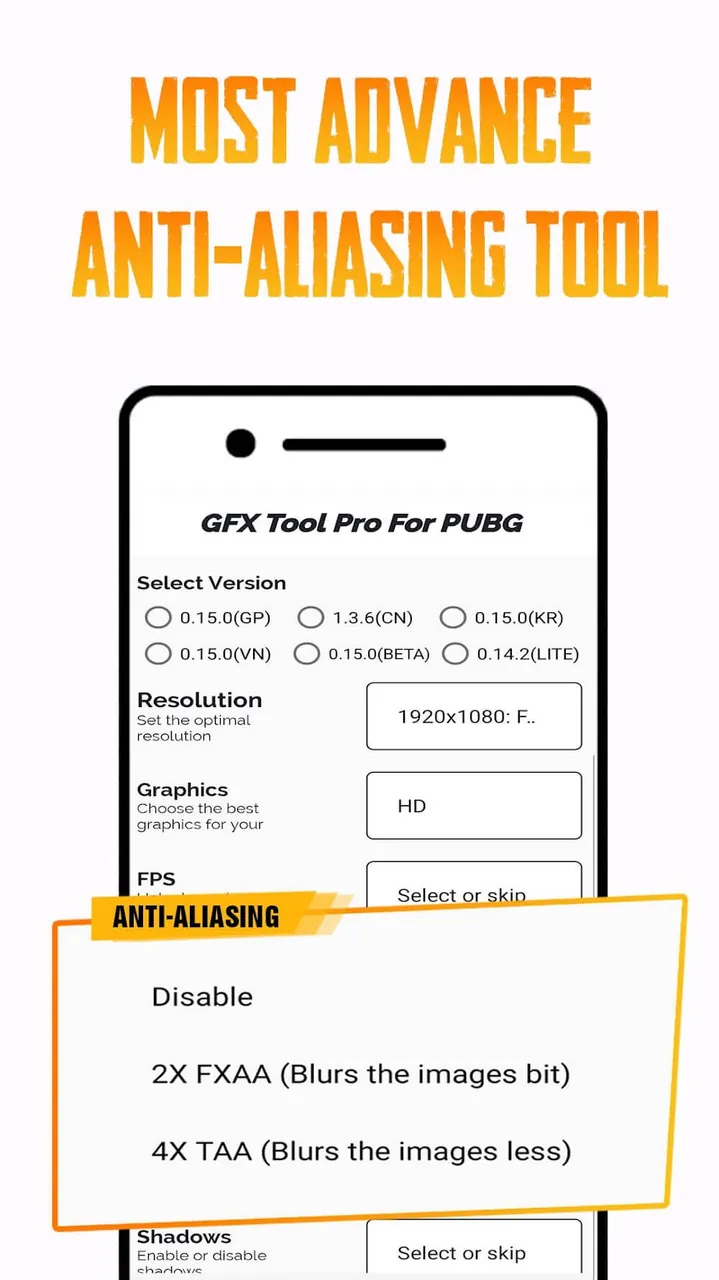 Capture d'écran 5 de GFX Tool PUBG Pro