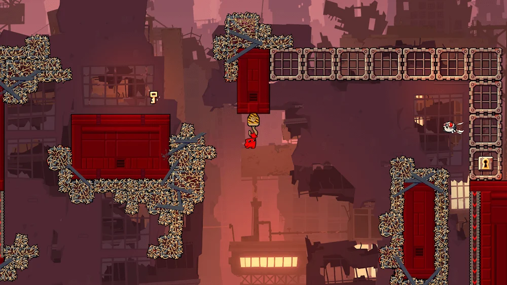 Capture d'écran du gameplay de Super Meat Boy Forever 4