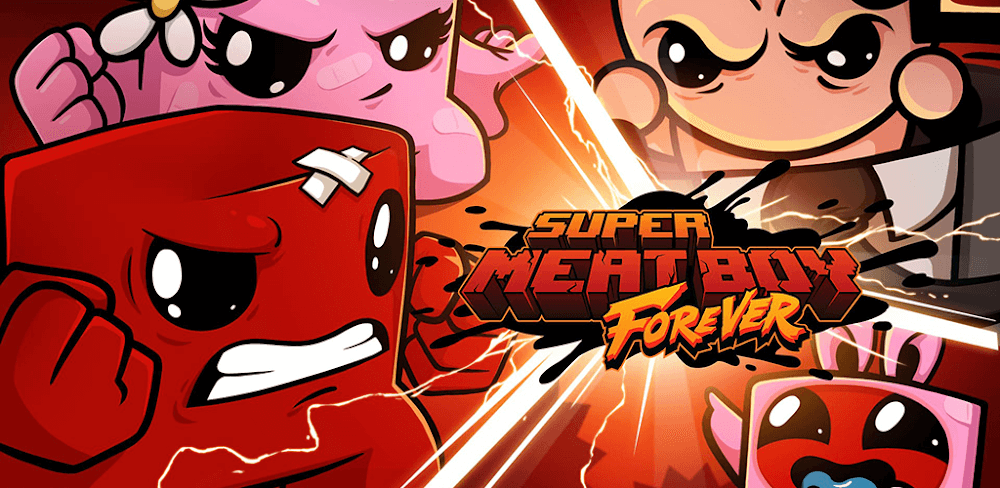 Capture d'écran du gameplay de Super Meat Boy Forever 1