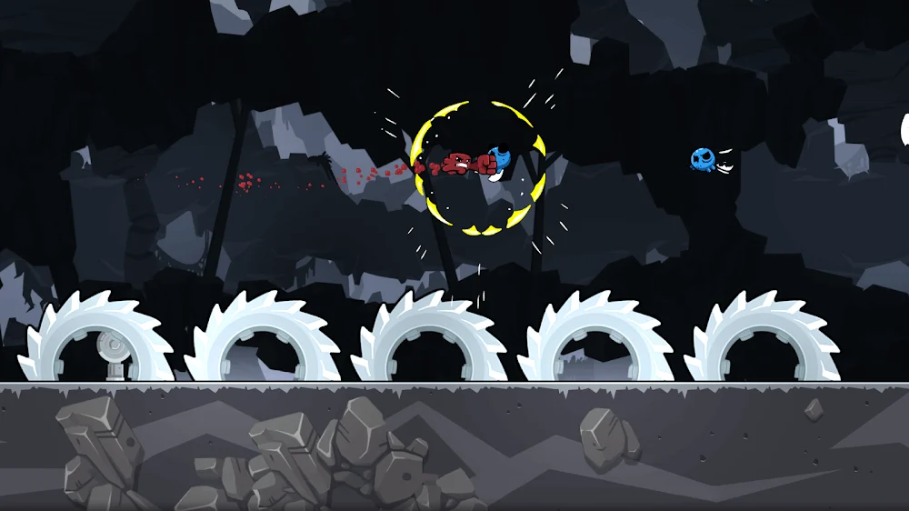 Capture d'écran du gameplay de Super Meat Boy Forever 3