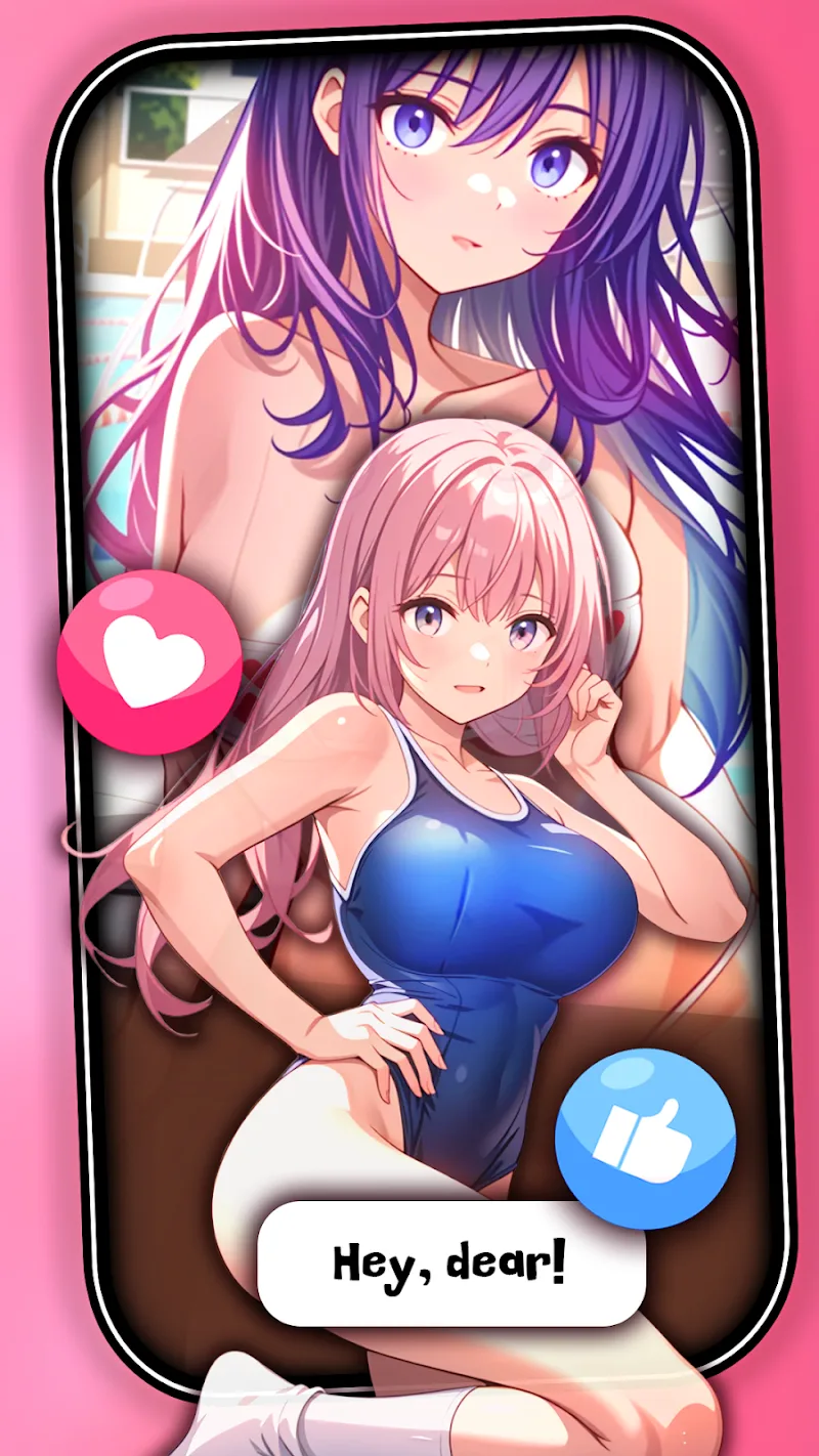Anime Girlfriend Harem GalGame screenshot 2