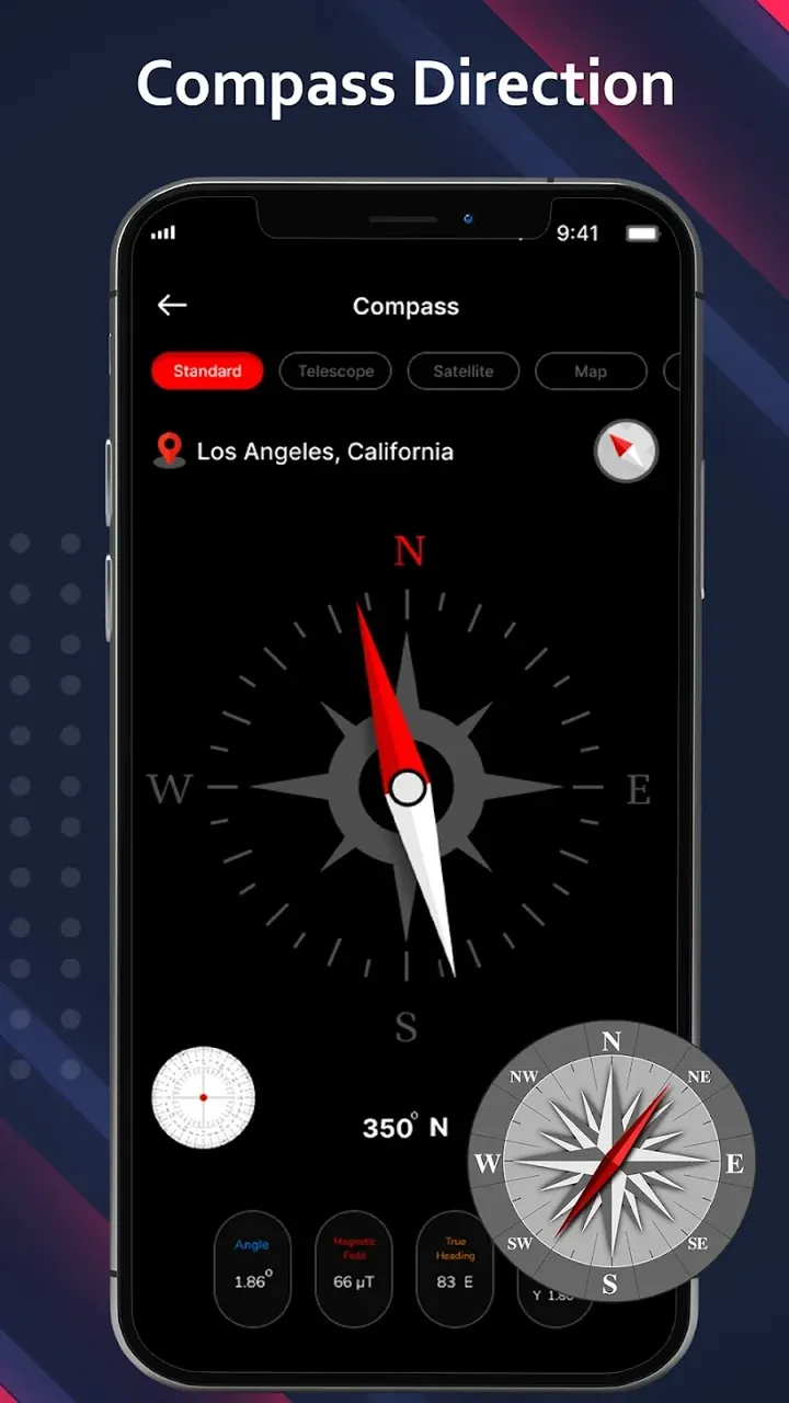 Capture d'écran 2 de l'application Digital Compass for Android