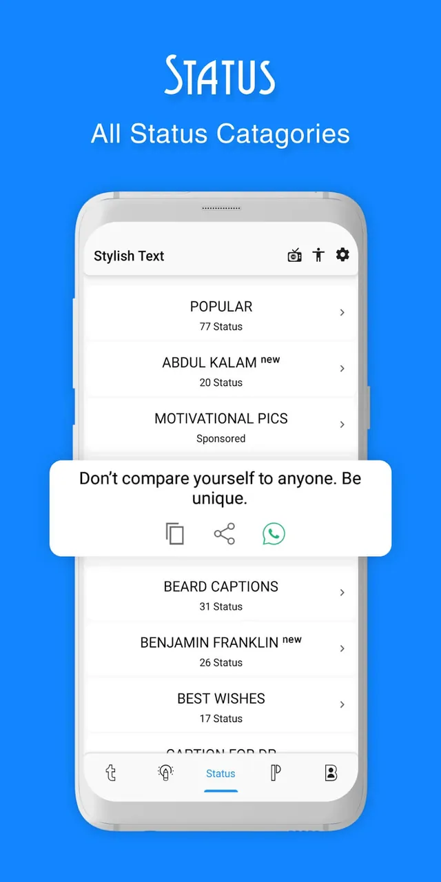 Capture d'écran de l'application Stylish Text Fonts & Keyboard 5
