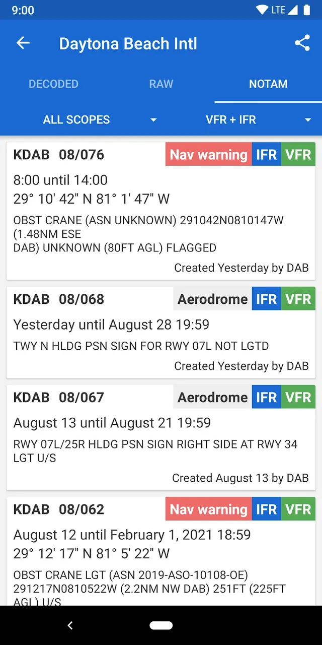 Avia Weather - METAR & TAF Capture d'écran 5