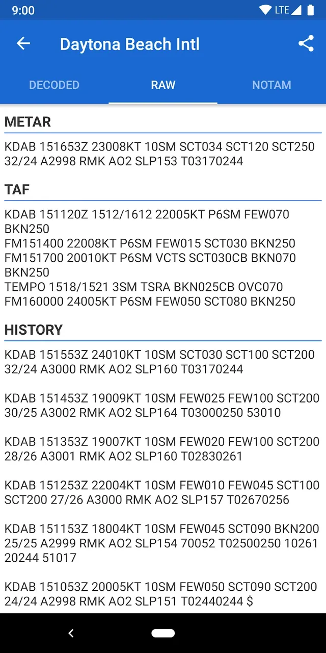 Avia Weather - METAR & TAF Capture d'écran 4