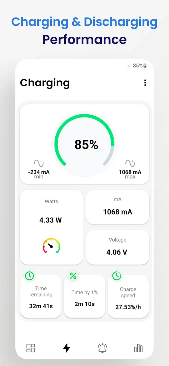 Capture d'écran de l'application BatteryCare 4