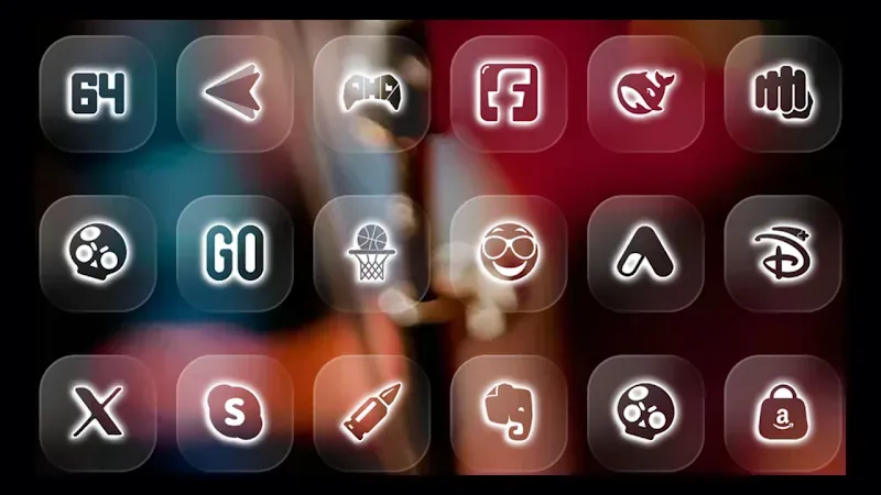 Neon Glass - Icon Pack aperçu 3