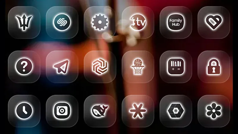 Neon Glass - Icon Pack aperçu 2