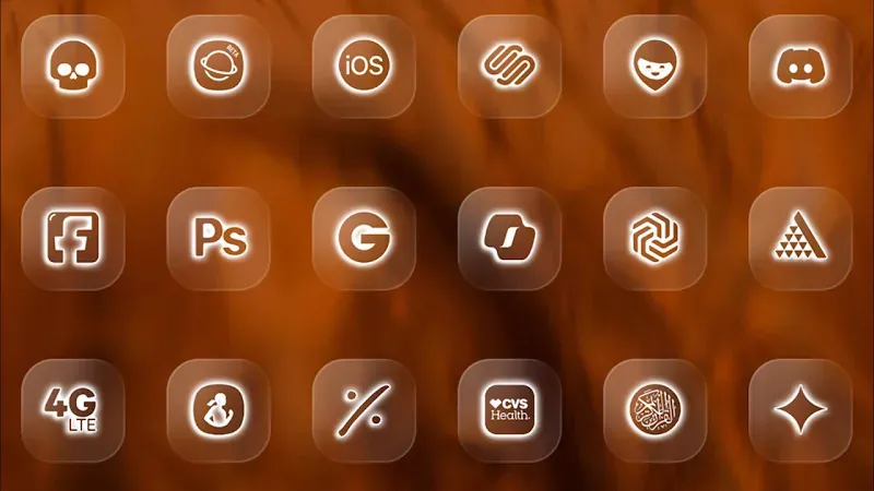 Neon Glass - Icon Pack aperçu 6