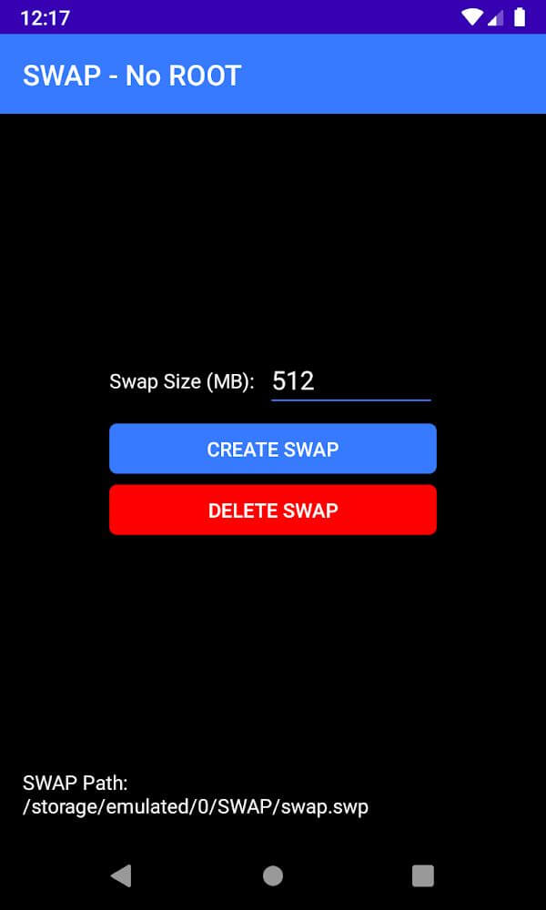 Capture d'écran SWAP - No ROOT 2