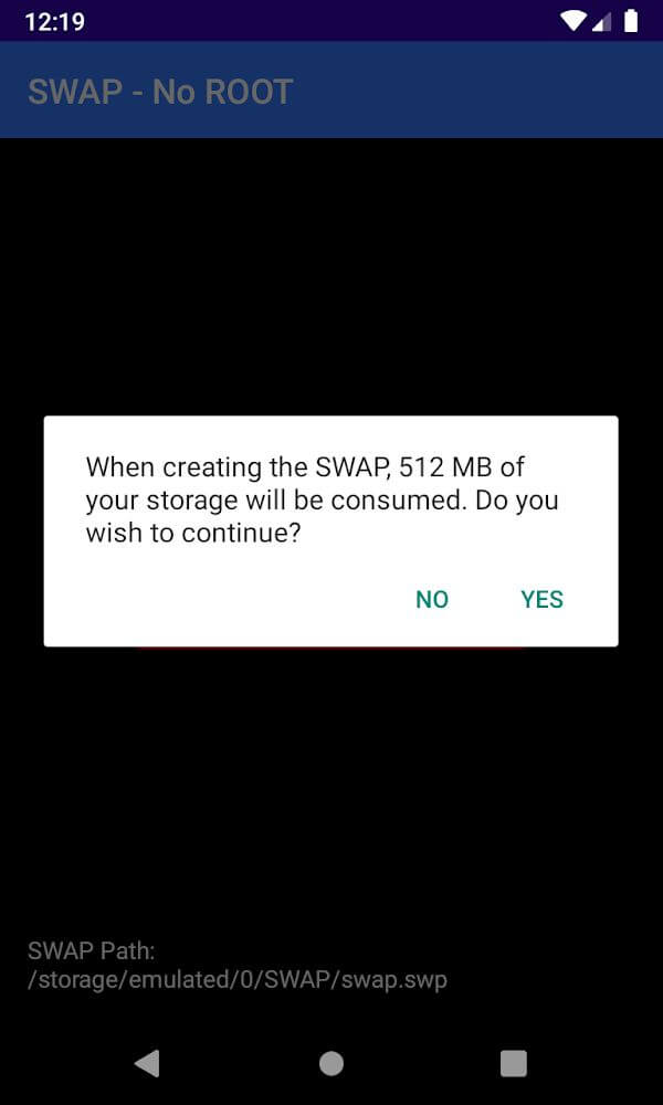 Capture d'écran SWAP - No ROOT 3
