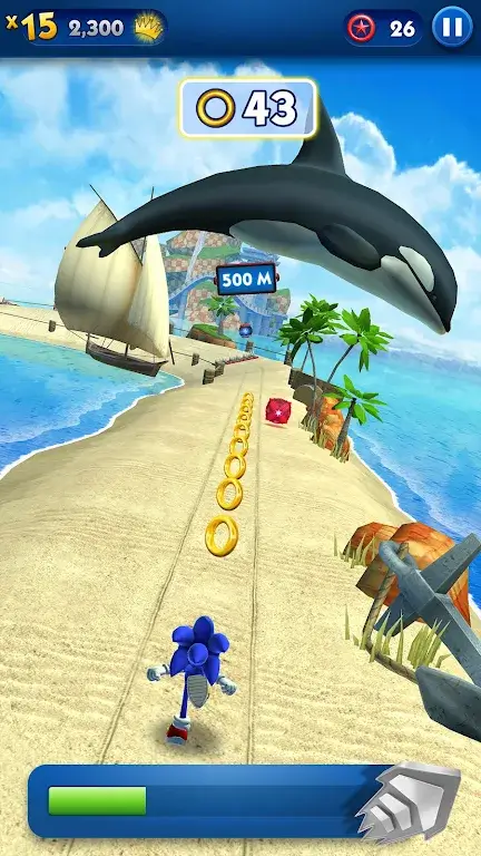 Capture d'écran de gameplay Sonic Prime Dash 3