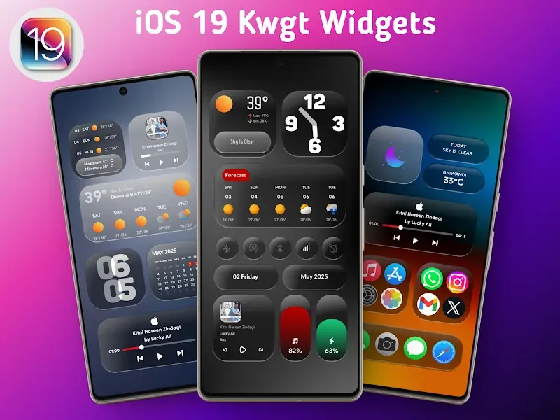Capture d'écran 3 de iOS 19 Kwgt