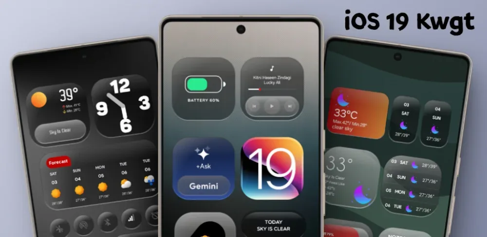 Capture d'écran 1 de iOS 19 Kwgt