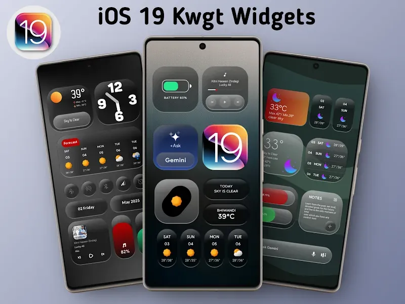 Capture d'écran 2 de iOS 19 Kwgt