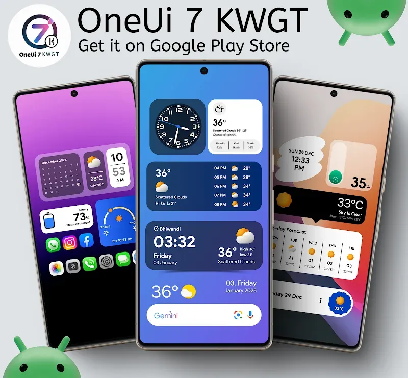 Aperçu du widget OneUi 7 KWGT 4
