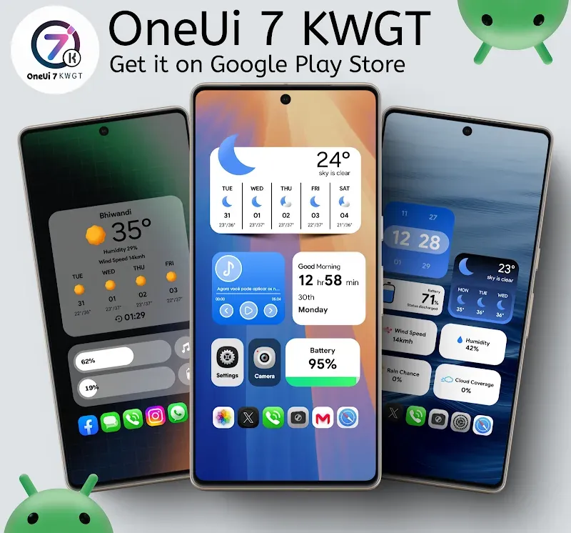 Aperçu du widget OneUi 7 KWGT 3
