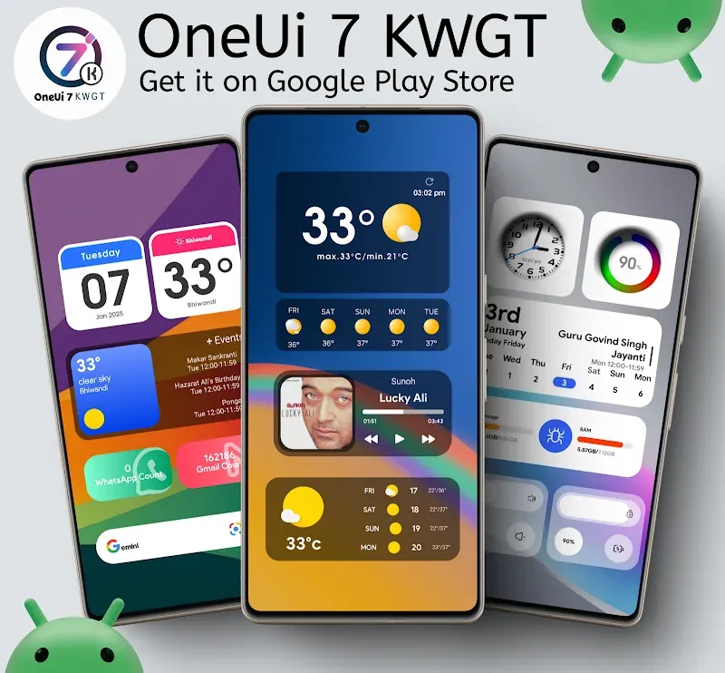 Aperçu du widget OneUi 7 KWGT 5