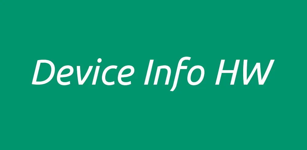 Aperçu de l'application Device Info HW+