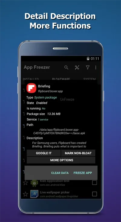 Capture d'écran App Freezer 3