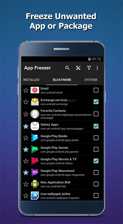 Capture d'écran App Freezer 2