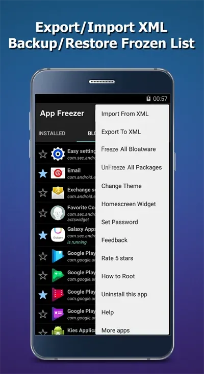 Capture d'écran App Freezer 4