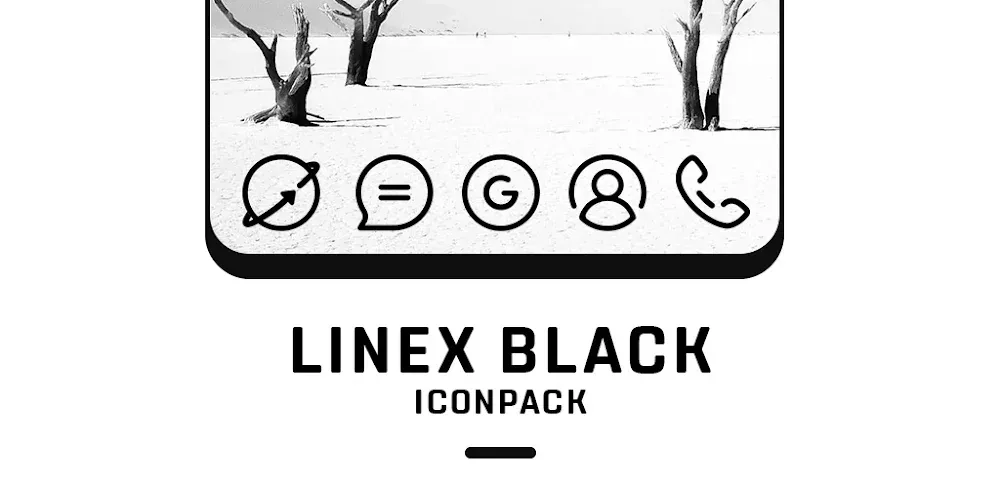 LineX Black Icon Pack capture d'écran 1