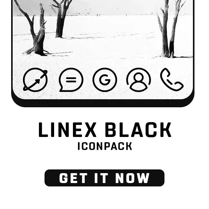 LineX Black Icon Pack capture d'écran 6