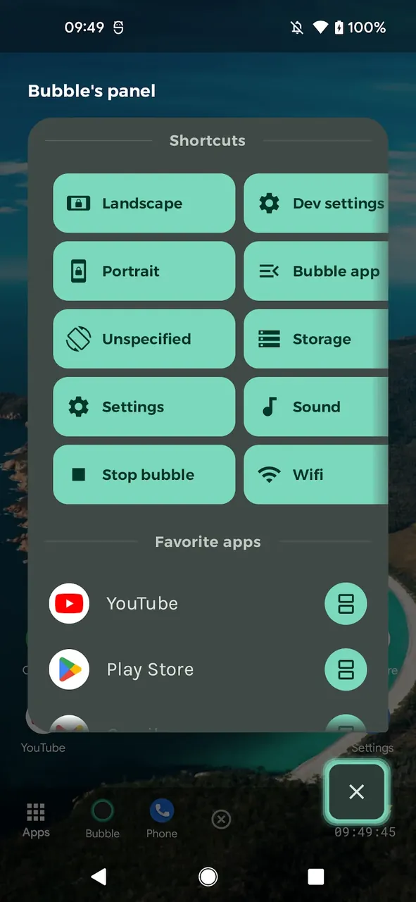 Capture d'écran de prévisualisation 2 de Bubble: Apps in Split Screen