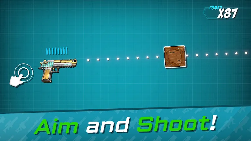 Capture d'écran du gameplay de Shoot the Box: Gun Game 2