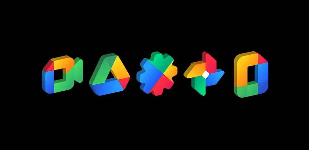 Capture d'écran 1 de Gradient 3D - Icon Pack