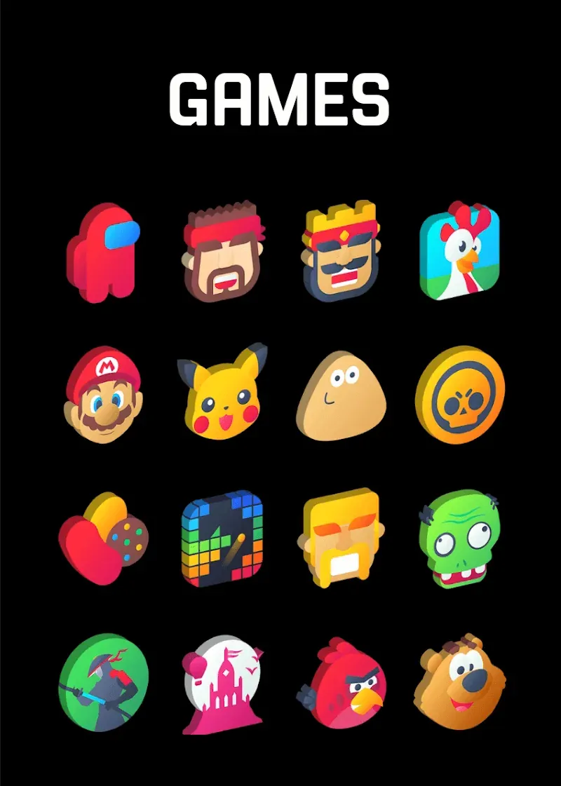 Capture d'écran 5 de Gradient 3D - Icon Pack