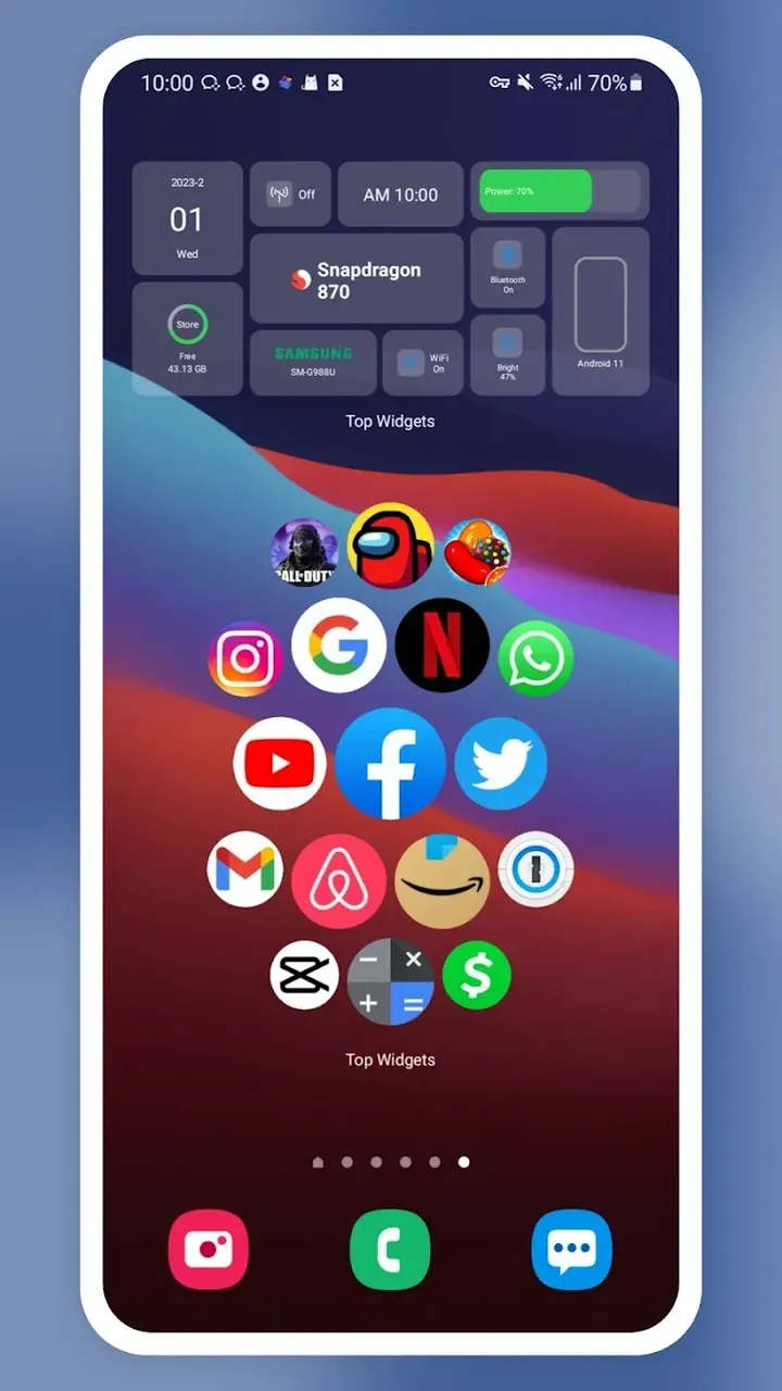 Top Widgets capture d'écran 3