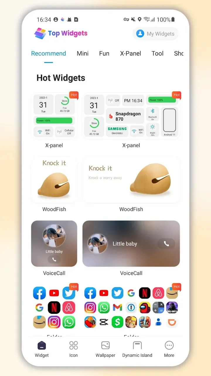 Top Widgets capture d'écran 5