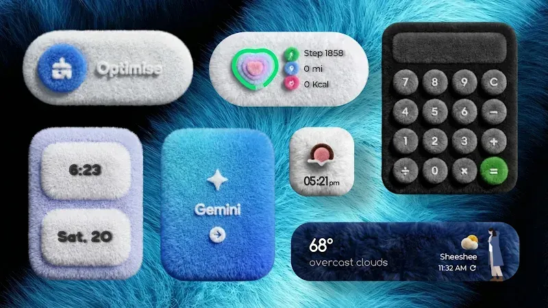 Aperçu du MOD APK Fluffy OneUi Kwgt 4