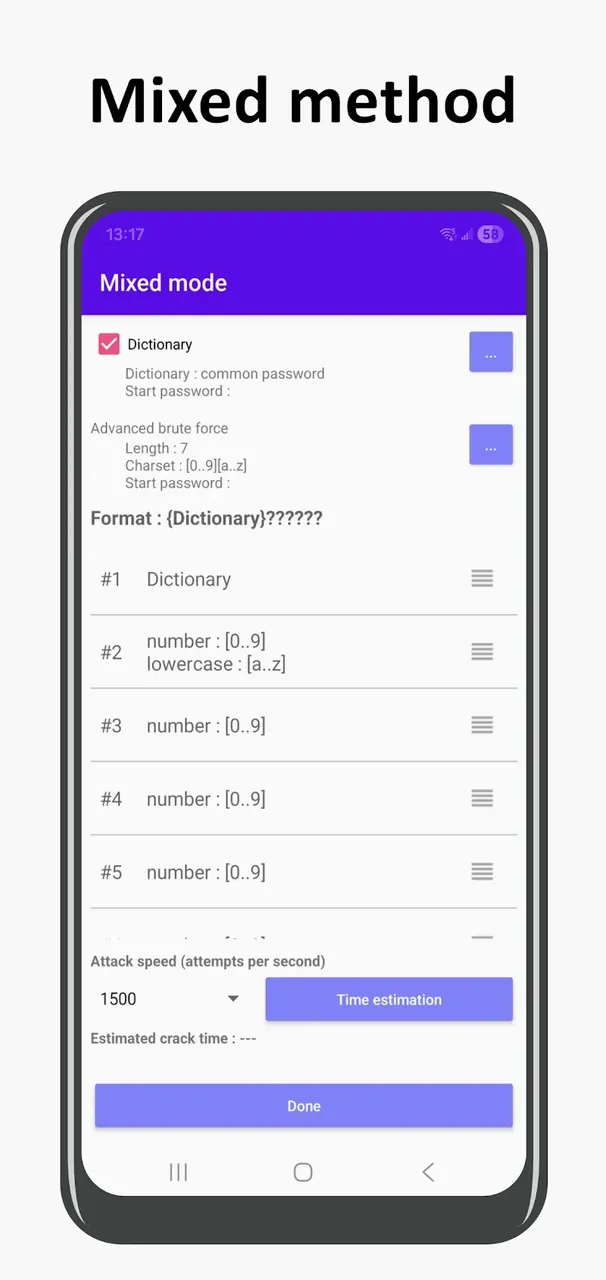Capture d'écran de l'application ZIP Password Recovery 6