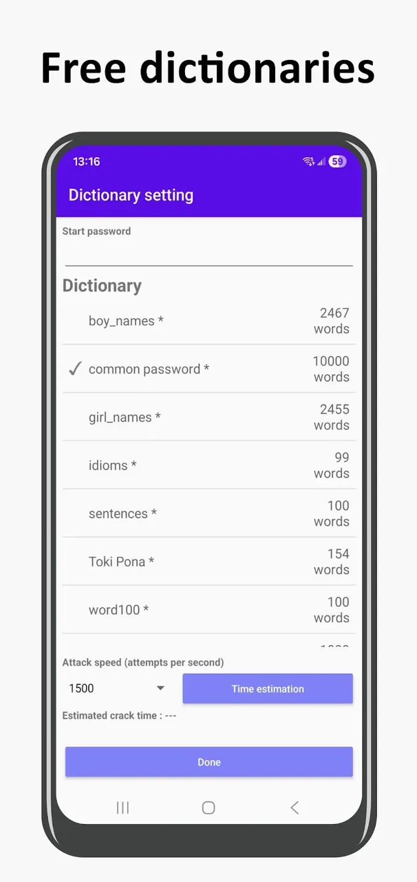 Capture d'écran de l'application ZIP Password Recovery 3