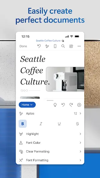 Capture d'écran 2 de Microsoft Word: Edit Documents