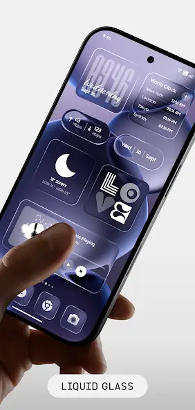 Liquid Glass Widgets : Blur aperçu de capture d'écran 2