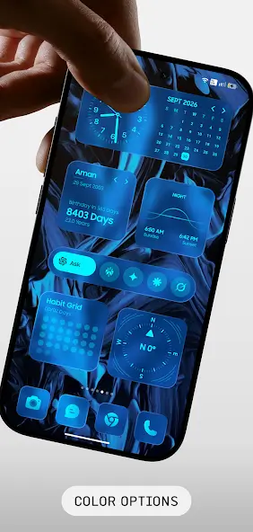 Liquid Glass Widgets : Blur aperçu de l'application 4