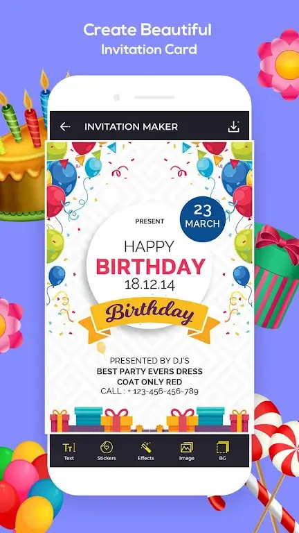 Invitation Card Maker capture d'écran 2