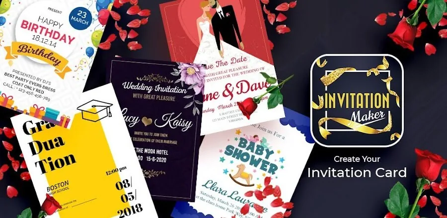 Invitation Card Maker capture d'écran 1