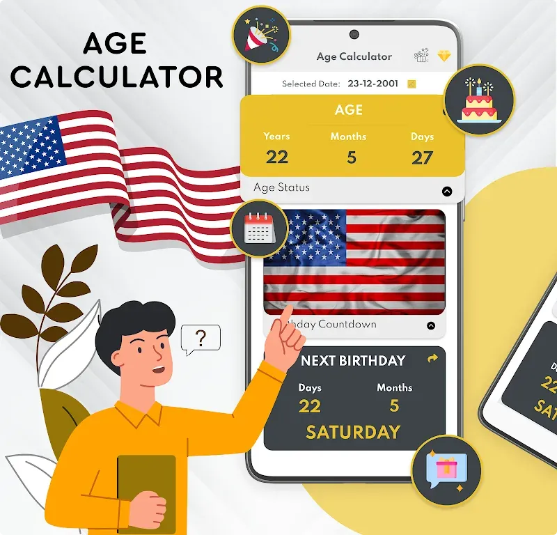 Age Calculator - Date de Naissance capture d'écran 2