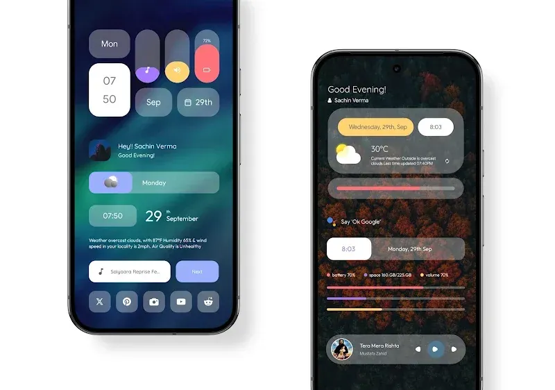 Aperçu de l'interface Limpid Kwgt 3