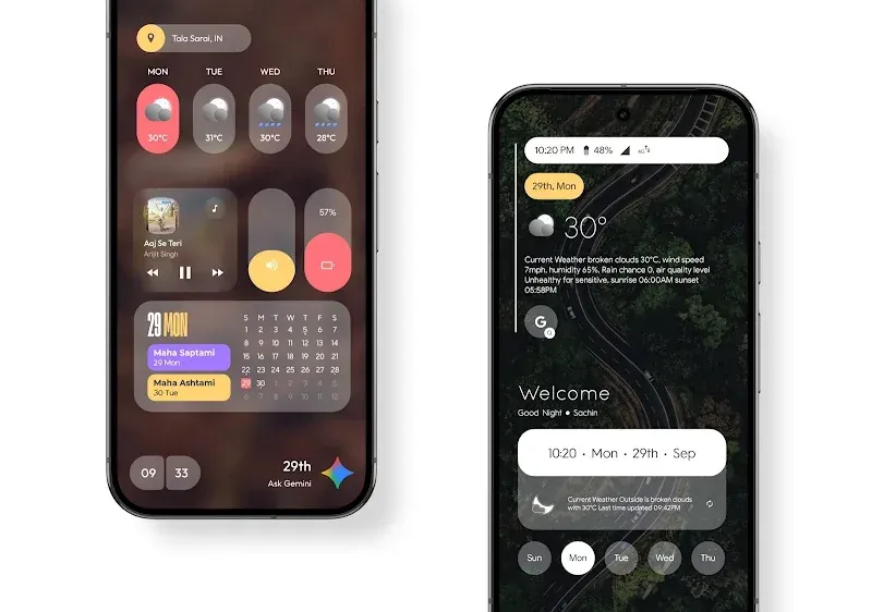 Aperçu de l'interface Limpid Kwgt 4