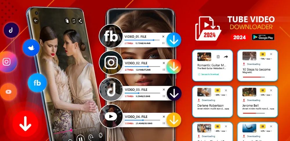 Aperçu de l'application Tube Video Downloader 1